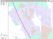 San Ramon Wall Map Premium Style